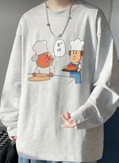 アンパンマン　長袖グレーTシャツ