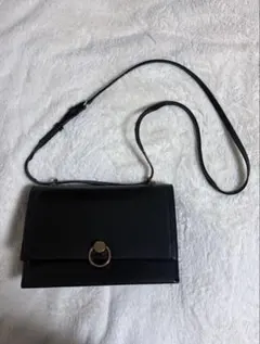 CHARLES & KEITH ダブルストラップ ショルダーバッグ 黒