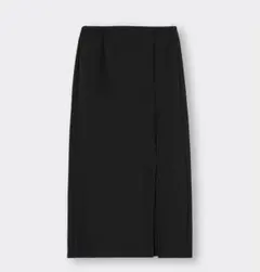 【美品】GU カットソーナローミディスカート　ナロースカート　黒