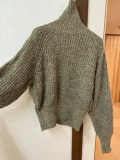 UNIQLO U ニットセーター XL オリーブグリーン中古