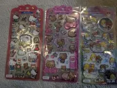 ドロップジェリーシール　ハローキティ　日焼けキティ　キキララ　3点セット