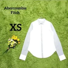 【アバクロンビー＆フィッチ】シャツ　XS　ホワイト　ストライプ　オフィス