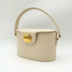 ジバンシー　バニティ　バッグ　ハンドバッグ　ゴールド　GIVENCHY　ホワイト