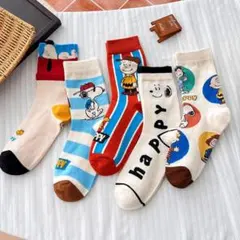 新品♡スヌーピー♡キャラクターソックス♡靴下5足セット