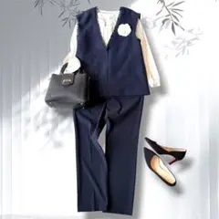 洗練3点セット✨ツイードジレベスト セレモニーセットアップ ママスーツ 入学式