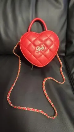 Redyレッド ハート型 ショルダーバッグ　　ノベルティー品　美品