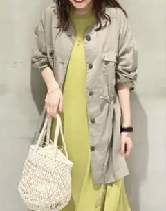 Lugnoncure サファリジャケット テチチ シャツ　ベージュ　Fサイズのサムネイル
