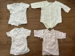 短肌着　ロンパース　ボディーオール　前開き　50 60 70 女の子