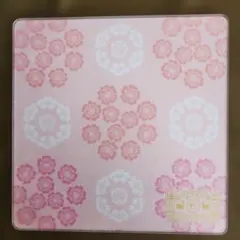 オルビス 中川政七商店 ガラス 皿 花柄 鍋敷き まな板 ピンク 耐熱　非売品のサムネイル