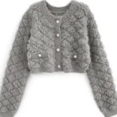 GRL キルティングシャギーニットカーディガン[tu1530]