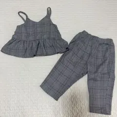 セットアップ グレーチェック 80cm