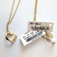 ゴールド色ハートネックレス 　ニッケルフリー