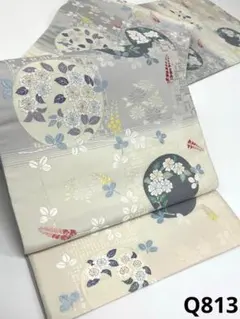 手描き リバーシブル 袋帯 金彩 銀糸 正絹 お太鼓柄 Q968 - メルカリ
