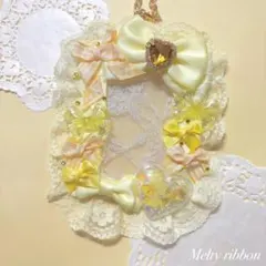 ♡現品限り♡ デコ硬質ケース パステルイエロー 黄色 ハートシャカシャカ B8