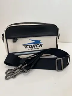 【美品】COACH コーチ エナメル ショルダーバッグ ブラック 冠婚葬祭 鞄