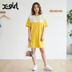 エックスガール X-girl Tシャツ ワンピース 1 S イエロー 黄色のサムネイル