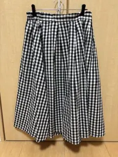 大きいサイズ　ギンガムチェック フレアスカート 3L