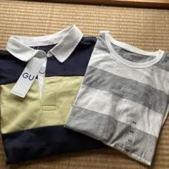 無印良品 XS ボーダーシャツと　GU Sサイズの2枚セット
