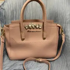 JILL BY JILLSTUART ピンク ビジューロイヤルトートバッグ