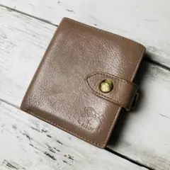 【高級感漂う美しい本革】ILBISONTE　スナップ財布　バイソン刻印　ミニマル