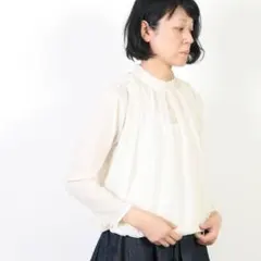evam eva◆スタンドカラータックシャツのサムネイル