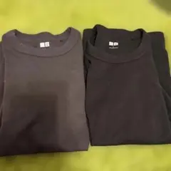 UNIQLO U Tシャツ 2枚セット Lサイズ ダークグレー ブラック