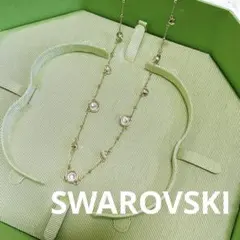SWAROVSKI スワロフスキー ネックレス ゴールド ラインストーン 箱付のサムネイル