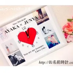 結婚式 5/14母の日までに発送可能！【オーダーメイA4時計】プレゼントに！