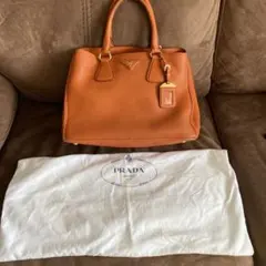 ✨美品✨】プラダ ミニボストンバッグ 三角ロゴ レザー ブラウン