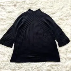so close ニット　セーター　ボトルネック　黒　M〜L ウール混　ゆったり