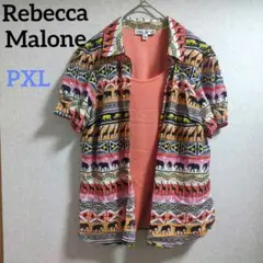 Rebecca Malone【PXL】アフリカンプリント 半袖シャツ インナー付
