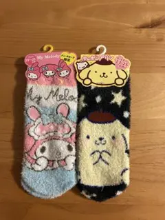 マイメロディ ・ポムポムプリン　ふわふわソックス