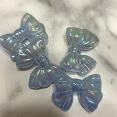 リボン型デコレーションパーツ 4個セット