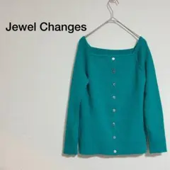 レディース Jewel Changes ターコイズ オフショルダー ニットのサムネイル