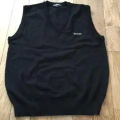 メンズ　ニット　ベスト　LL 黒　ブラック