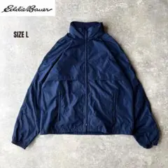 エディーバウアー 90s 黒タグ ナイロンジャケット ネイビー 短丈 y2k
