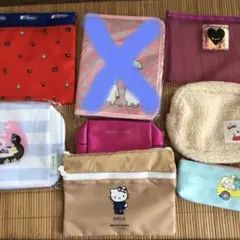 キャラクターポーチセット Moomin Hello Kitty