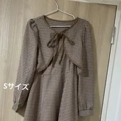 GRL 3wayチェック柄ボレロXフレアキャミワンピース　セットアップ