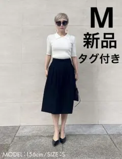 【新品】JENNEジェンヌ　パール襟半袖リブニットのサムネイル