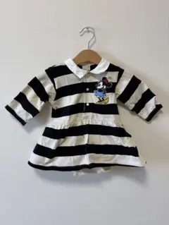 petit main ミニーマウス ボーダー 원피스 ロンパース 80cm