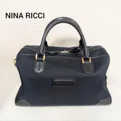 【良品】NINA RICCI ニナリッチ ボストンバッグ ハンドバッグ ブラックのサムネイル