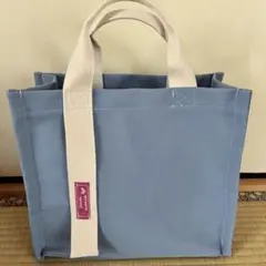 Yasuko handmade 帆布トートバッグ ブルー大容量 - メルカリ