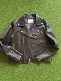 アクアガール　ラムレザーライダース　レザージャケット　ダブル　サイズ38