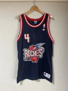 激レア NBA ロケッツ チェッカー 総柄 ジャージ 刺繍ロゴ - メルカリ