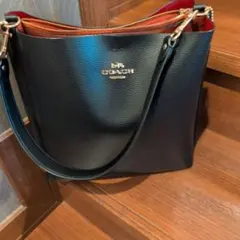 COACH モリー 2way バケットバッグ 黒 H28cm
