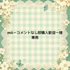 mii〜コメントなし即購入歓迎〜 様　專用