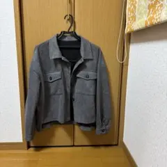 グレー スエード風 ジャケット