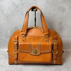 コーチ 11085 ハンプトンズ レザー サッチェル トートバッグ ブラウン 茶