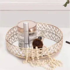 【新品】収納トレイアクセサリー収納 玄関小物置き ガラス底部