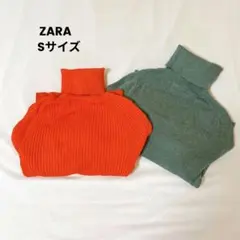 ZARA Sサイズ リブ編みタートルネック　2点セット